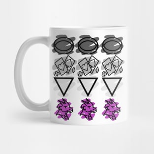 Asexual Pride Flag in Symbols! (Redesign) Mug